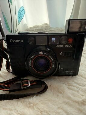 Canon AF-35M 35mm Auto Focus Film Camera w/ Original Canon Strap | Untested